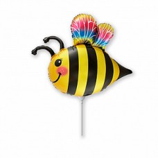 Фольгированный шар на палочке Пчела / Bee (14"/40 см)